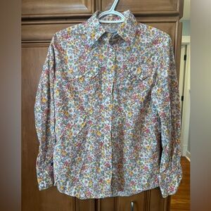 Vintage Rockmount Western Floral Button Down Shirt for Women size Large